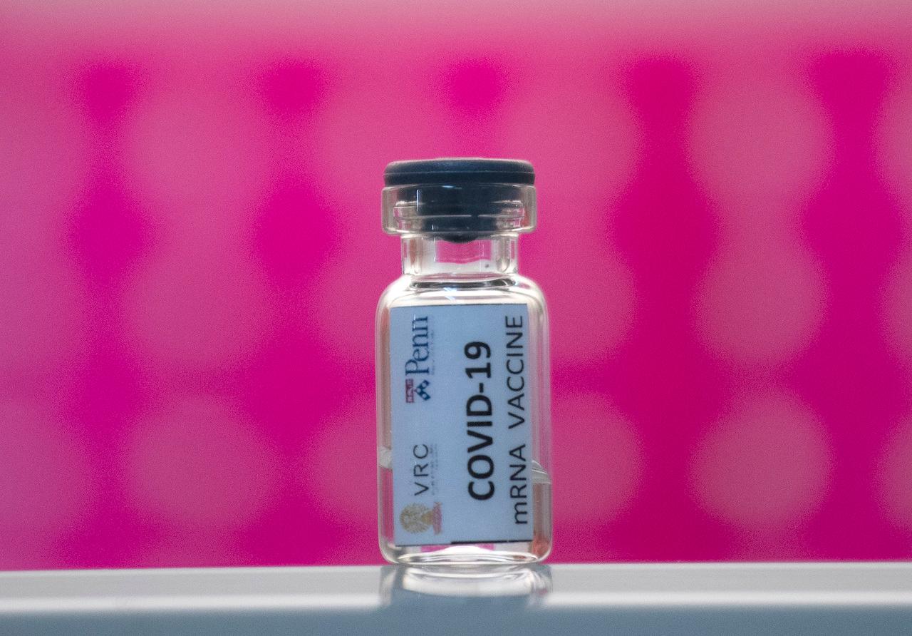 A vial of a Covid-19 vaccine candidate seen on a shelf during testing at the Chula Vaccine Research Center, run by Chulalongkorn University in Bangkok, Thailand, on May 25. Photo: AP