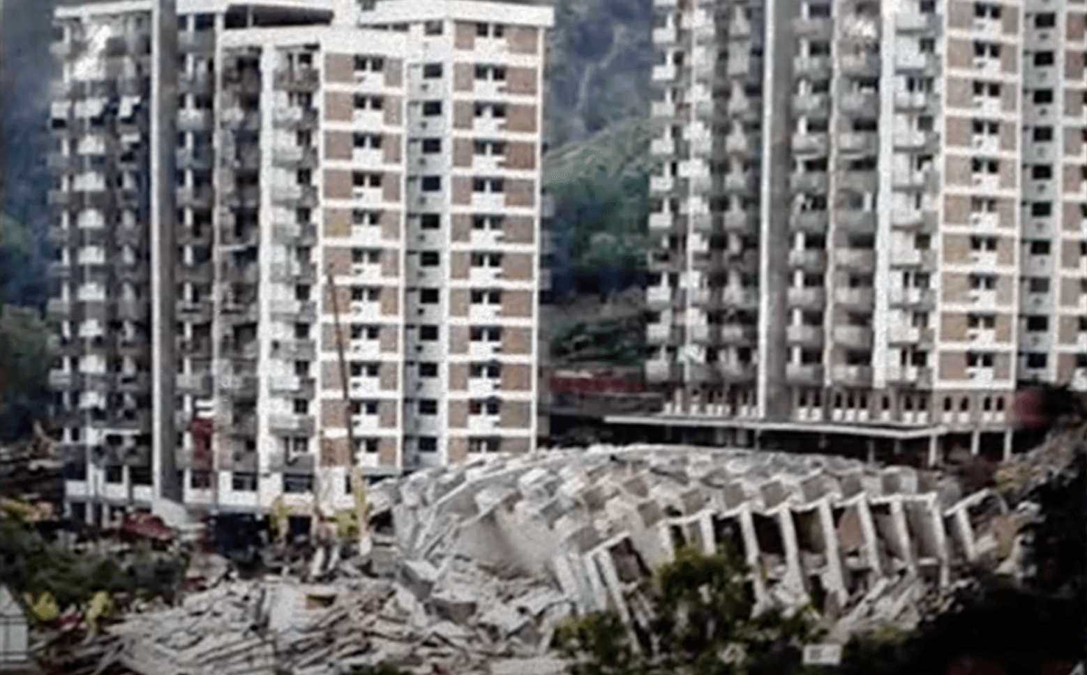 An image of the Highland Towers collapse in Ulu Kelang which claimed 48 lives in 1993.