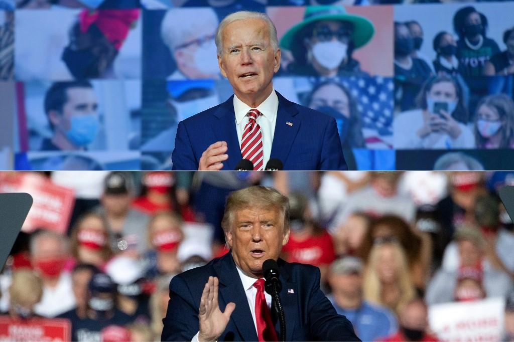 President Donald Trump and Democratic challenger Joe Biden are battling it out for the White House. Photo: AFP