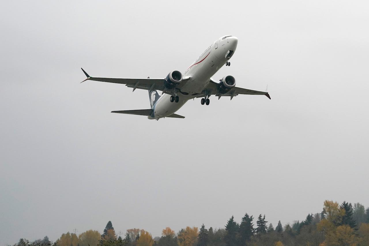 A Boeing 737 Max 9 built for Aeromexico takes off from Renton Municipal Airport in Washington, Nov 18. Photo: AP