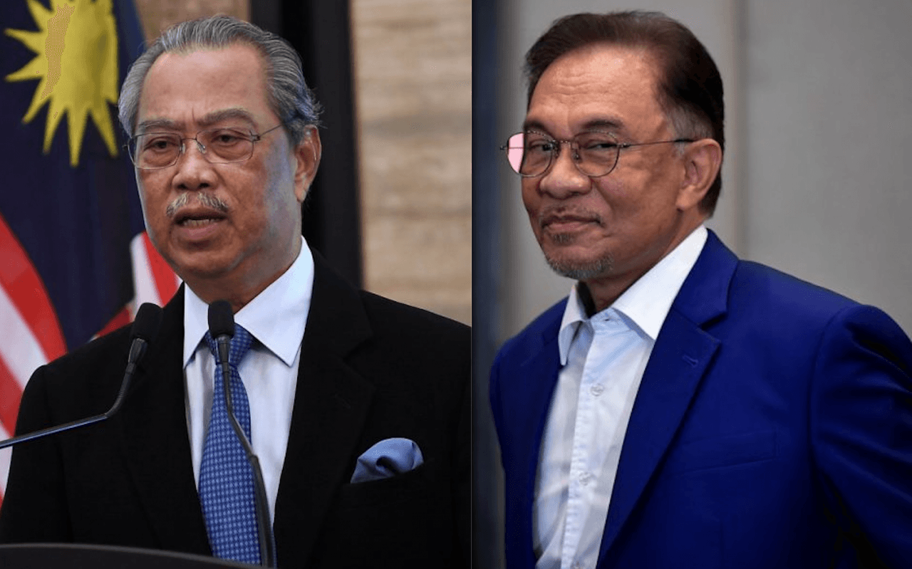 Prime Minister Muhyiddin Yassin and PKR president Anwar Ibrahim.