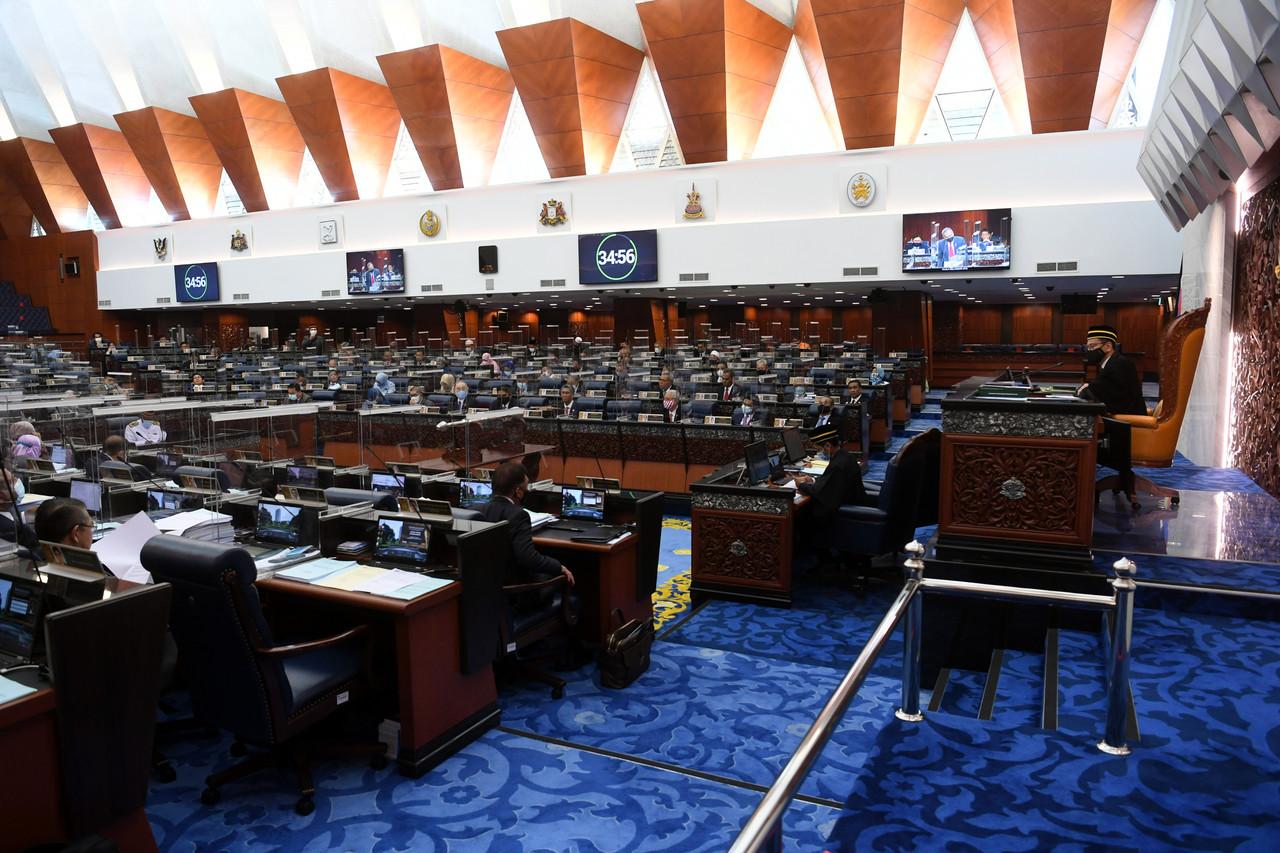 MPs fill the Dewan Rakyat ahead of the vote on the 2021 budget bill. Photo: Bernama