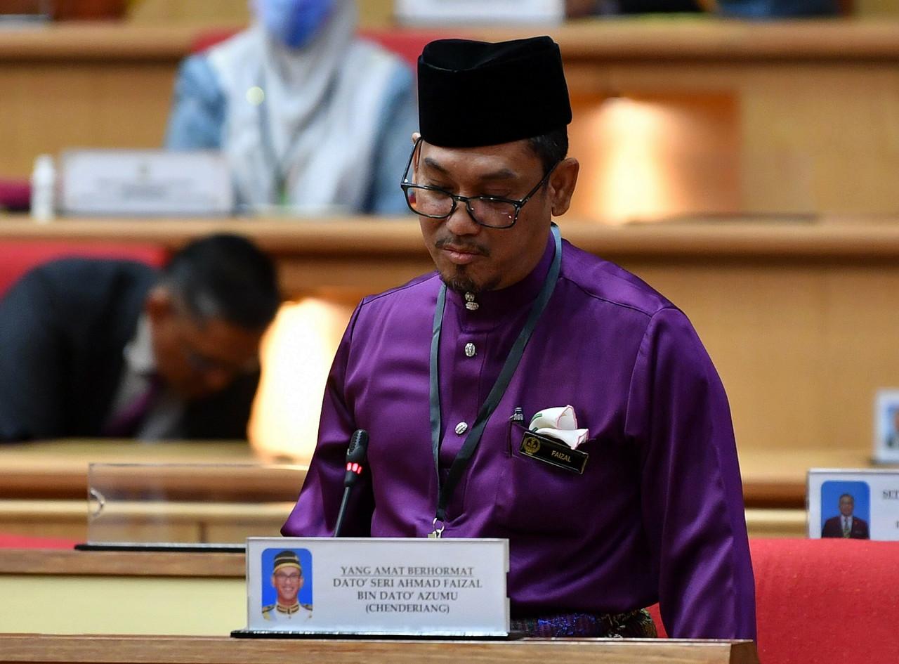 Ahli Dewan Undangan Negeri (Adun) Chenderiang Ahmad Faizal Azumu gagal memperoleh majoriti dalam usul undi percaya terhadap MB Perak itu pada Persidangan DUN Perak pada 4 Disember, 2020. Gambar: Bernama