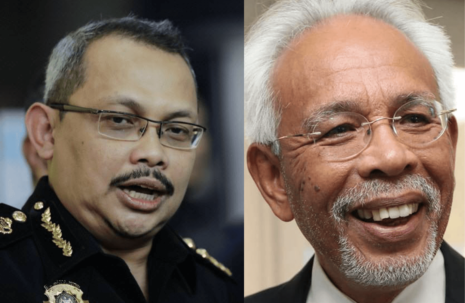 Former Malaysian Anti-Corruption Commission chief commissioner Dzulkifli Ahmad and former Felda chairman Shahrir Samad.