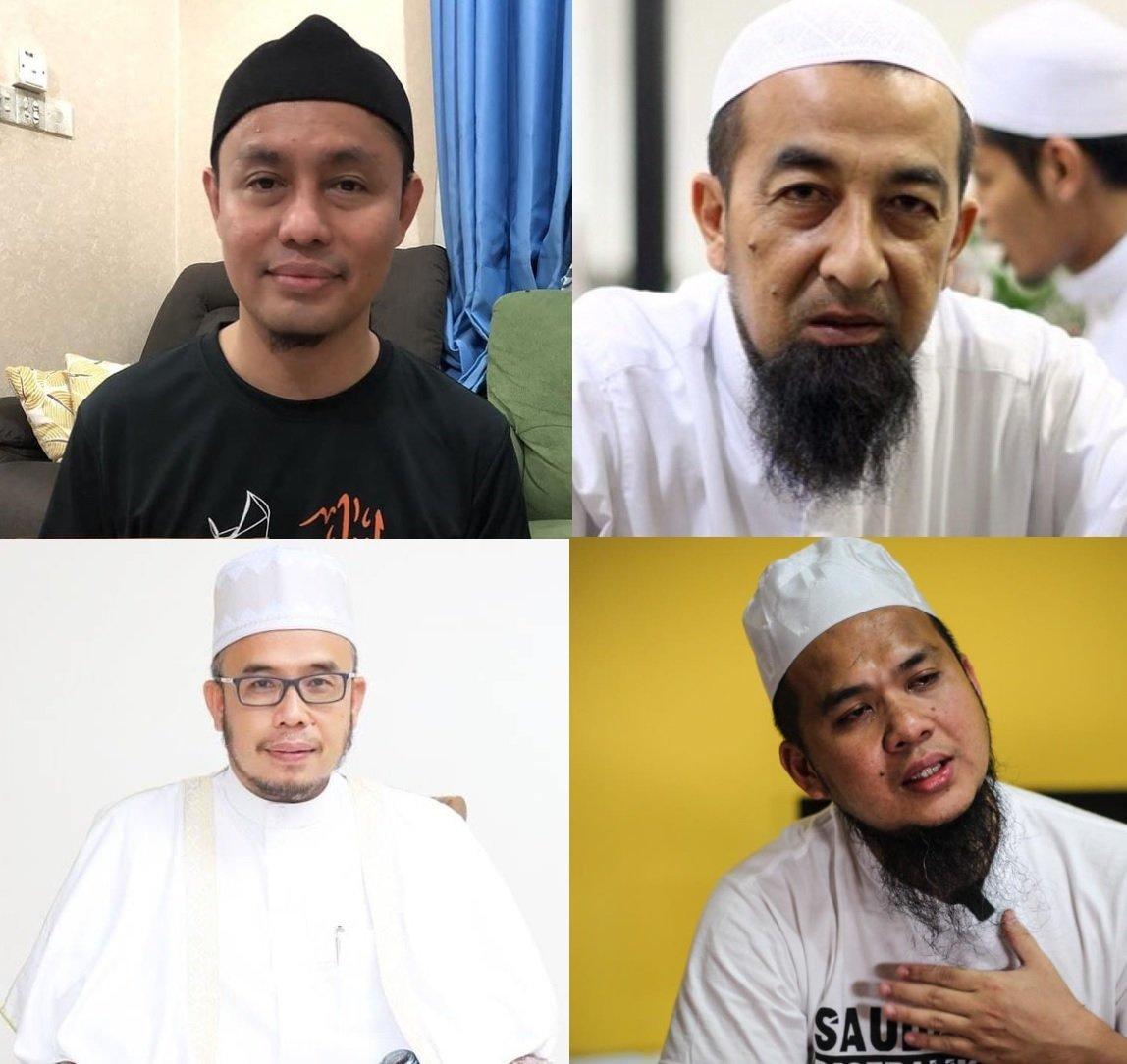 Clockwise from top left: Azman Syah Elias, Azhar Idrus, Ebit Liew and Mohd Asri Zainul Abidin, preachers who have attracted millions of followers on social media.