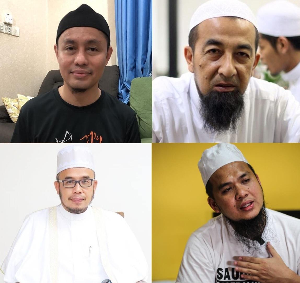 Dari kiri atas ikut arah jam: Azman Syah Elias, Azhar Idrus, Ebit Liew and Mohd Asri Zainul Abidin, pendakwah yang memiliki berjuta-juta pengikut dalam media sosial.