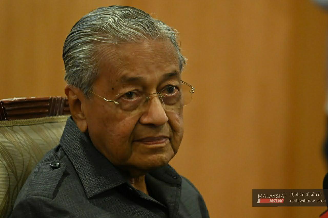 Dr Mahathir Mohamad speaks in a press conference at the Perdana Leadership Foundation in Putrajaya.