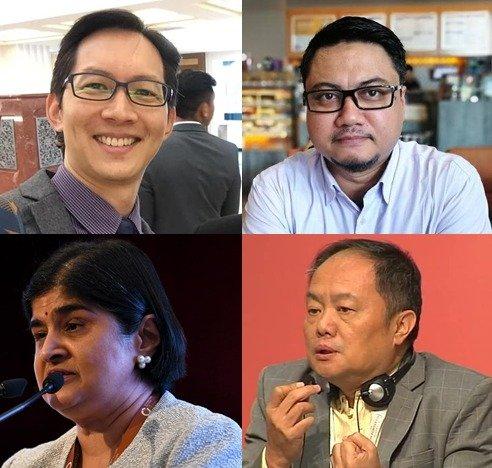 (Arah Jam) Lee Hwok Aun, Hisommudin Bakar, Thomas Fann dan Ambiga Sreenevasan.