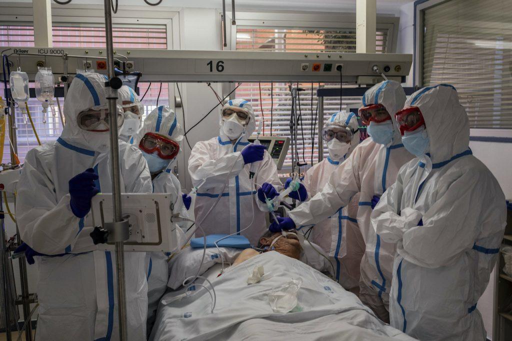 Spain saw a surge in infections at the start of the year although the incident rate has started to decrease as regional governments crack down. Photo: AP