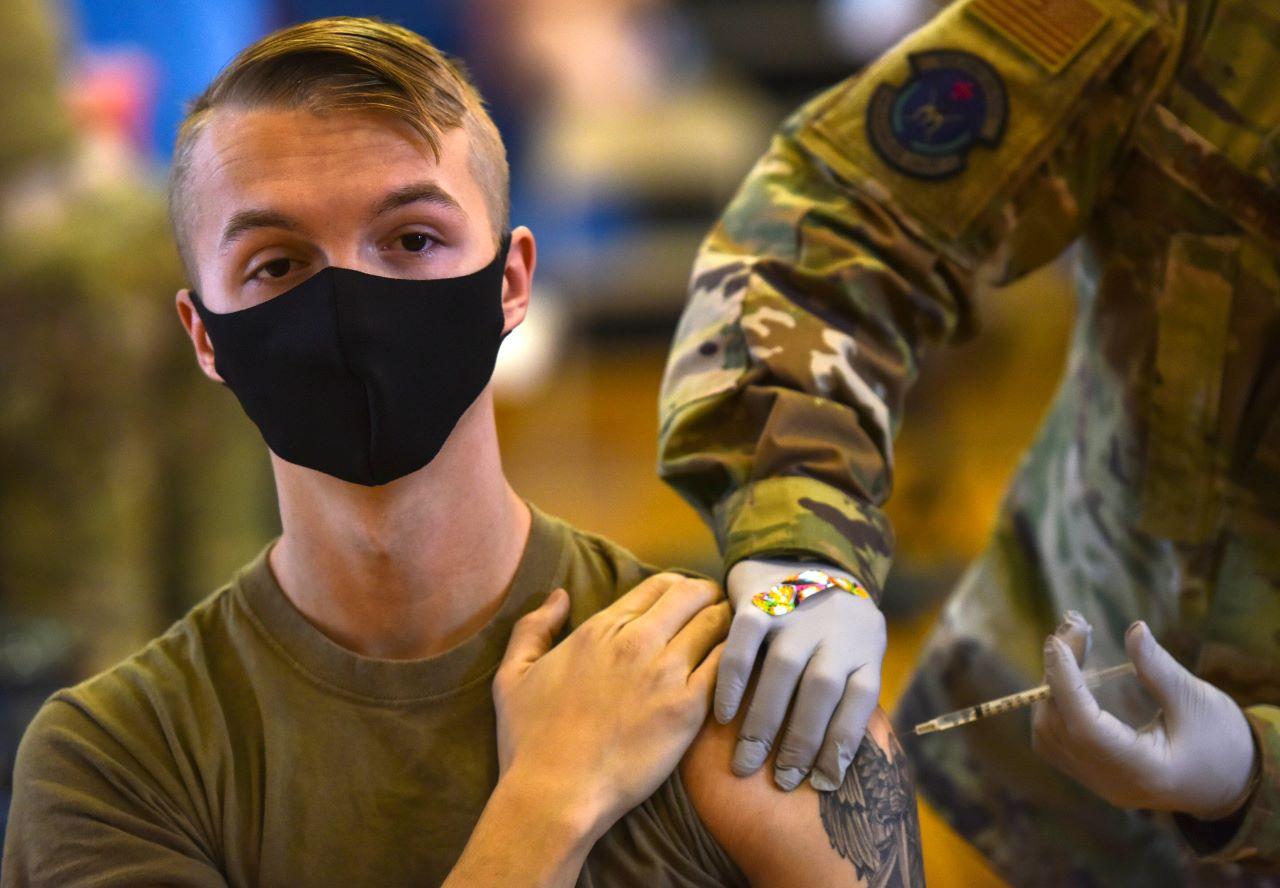 By the end of the week, more than one million members of the military will have received vaccine shots. Photo: AP
