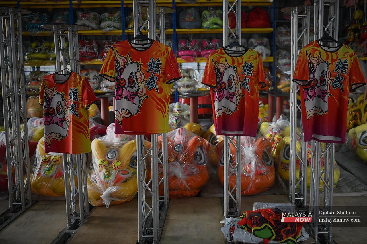 This year, lion dance costumes have remained on the shelf as SOPs under the various movement control orders keep performances on the list of prohibited activities.