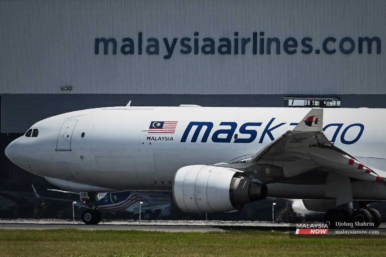 A MASkargo plane sits on the grounds of KLIA in Sepang. Air cargo traffic has returned to pre-pandemic levels, up 1.1% compared to January 2019 and 3% from December.