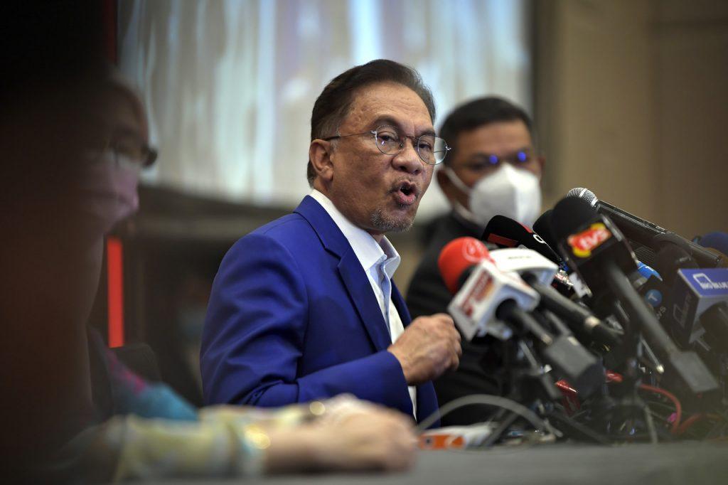 PKR president Anwar Ibrahim says his party has had negotiations with Umno leaders although many say they will abide by the 'No Anwar, No DAP' rule. Photo: Bernama