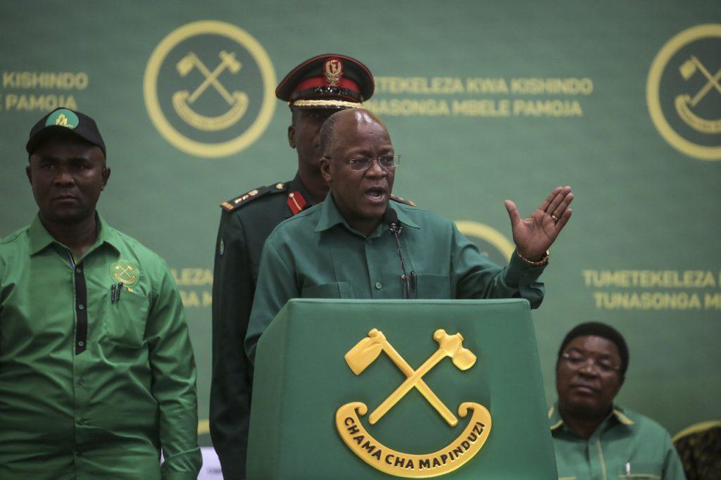 In this July 11, 2020 file photo, Tanzania President John Magufuli speaks at the national congress of his ruling Chama cha Mapinduzi party in Dodoma, Tanzania. Magufuli died on Wednesday from heart complications at a hospital in the former capital of Dar es Salaam. Photo: AP