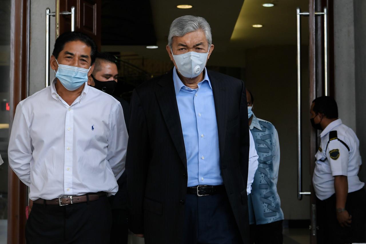 Former deputy prime minister Ahmad Zahid Hamidi at the High Court in Kuala Lumpur today. Photo: Bernama