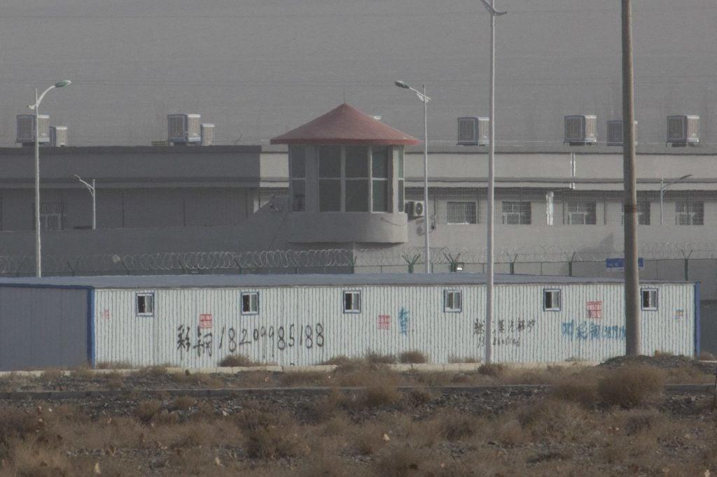 A guard tower and barbed wire fences are seen around a facility in the Kunshan Industrial Park in Artux in western China's Xinjiang region in this Dec 3, 2018 file photo. Activists and UN rights experts say at least one million Muslims have been detained in camps in Xinjiang. Photo: AP