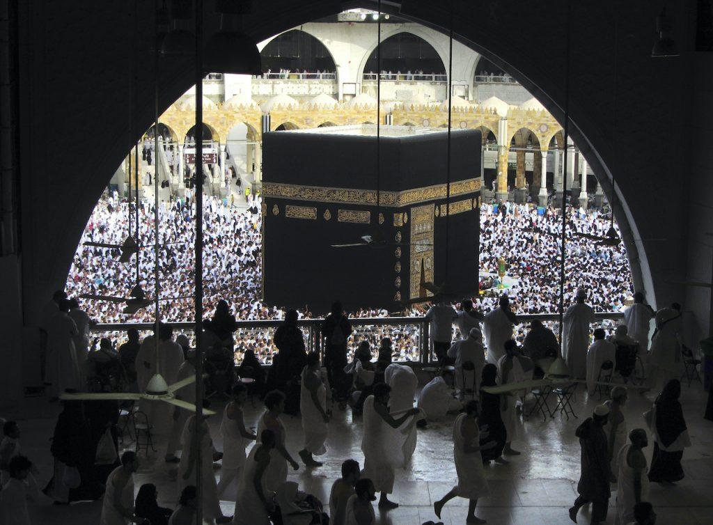 Muslim worshippers circle the kaaba, the cubic building at the Grand Mosque, in the city Mecca, Saudi Arabia. Photo: AP