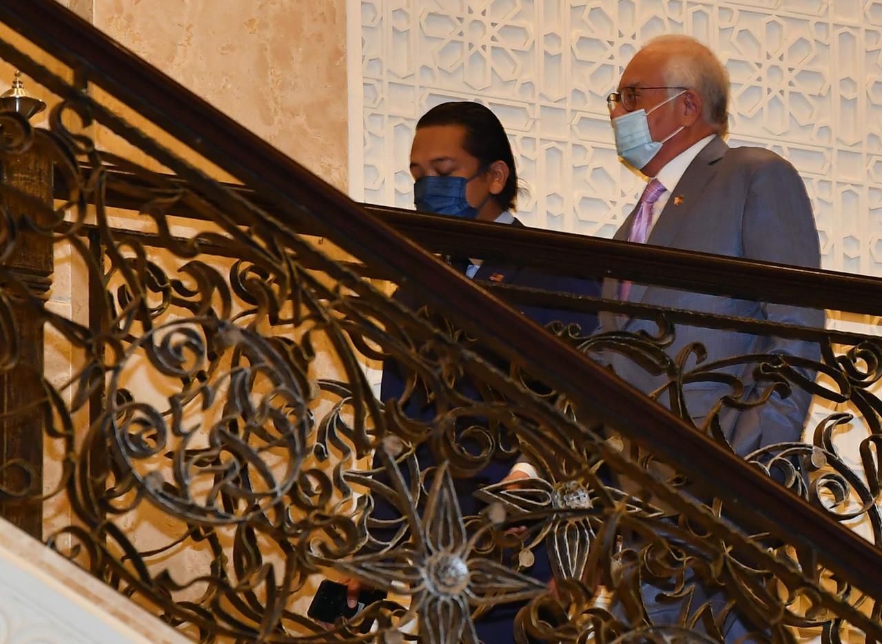 Former prime minister Najib Razak at the Court of Appeal in Putrajaya today. Photo: Bernama