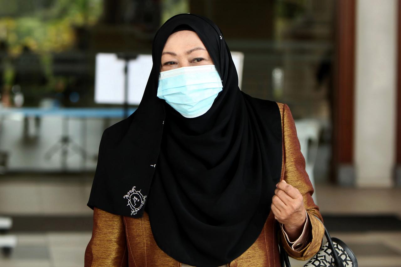 Former director-general of the Malaysian External Intelligence Organisation, Hasanah Ab Hamid, at the Kuala Lumpur court complex today. Photo: Bernama