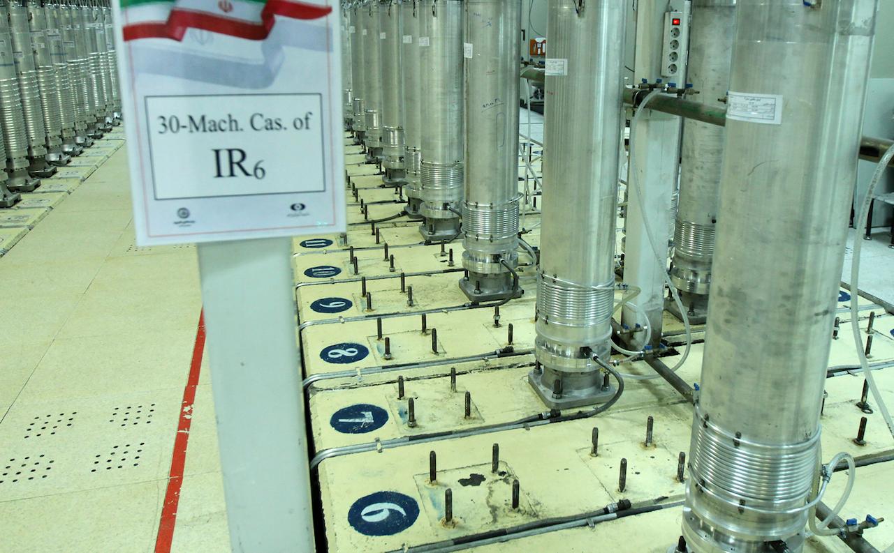 Centrifuge machines seen at the Natanz uranium enrichment facility in central Iran, Nov 5, 2019. The facility lost power on Sunday, just hours after starting up new advanced centrifuges capable of enriching uranium faster, the latest incident to strike the site amid negotiations over the tattered atomic accord with world powers. Photo: AP