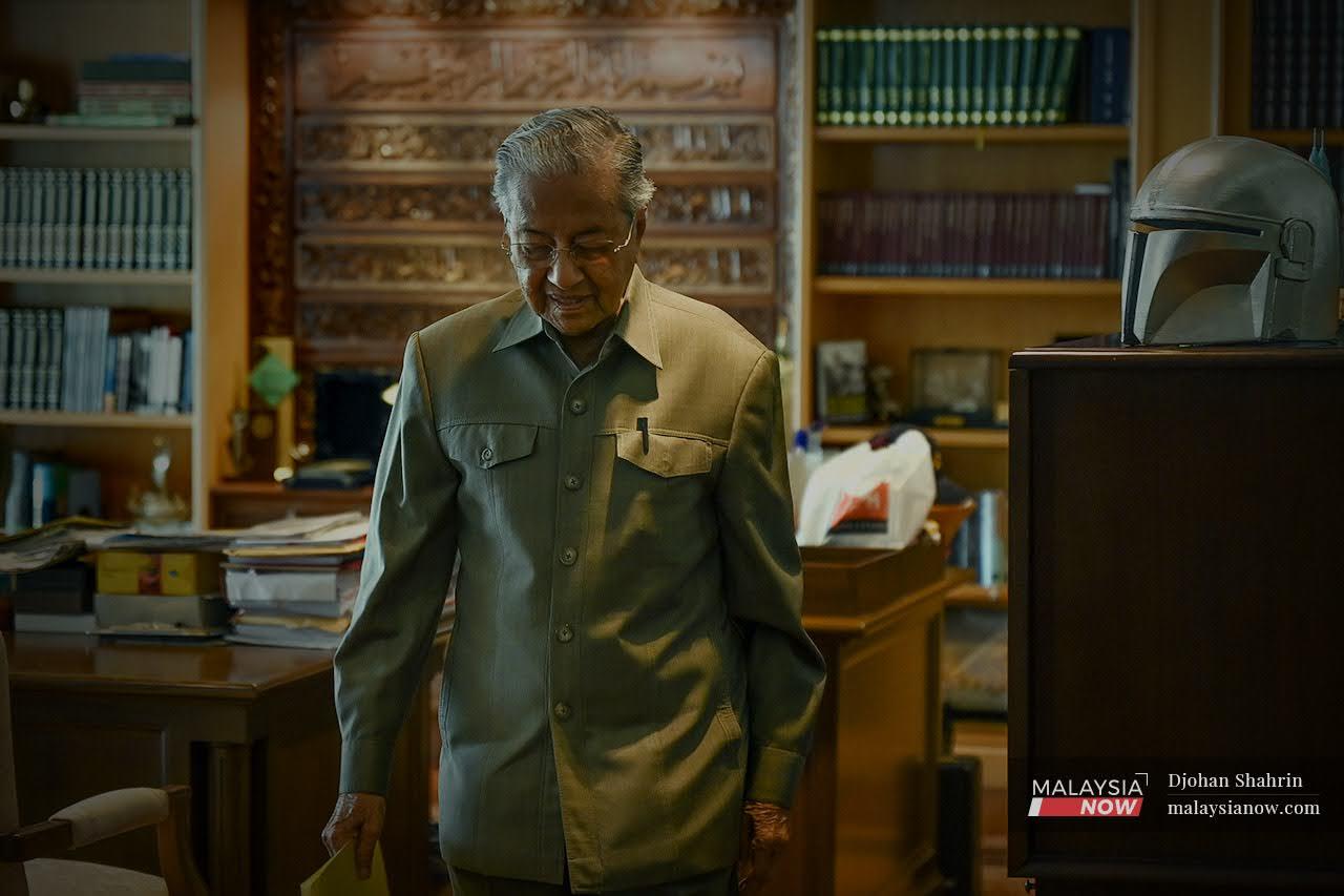 Dr Mahathir Mohamad during an interview with MalaysiaNow at his office at the Perdana Leadership Foundation in Putrajaya.
