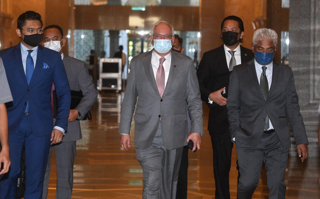 Bekas perdana menteri Najib Razak di mahkamah bagi perbicaraan rayuan kes SRC International. Gambar: Bernama