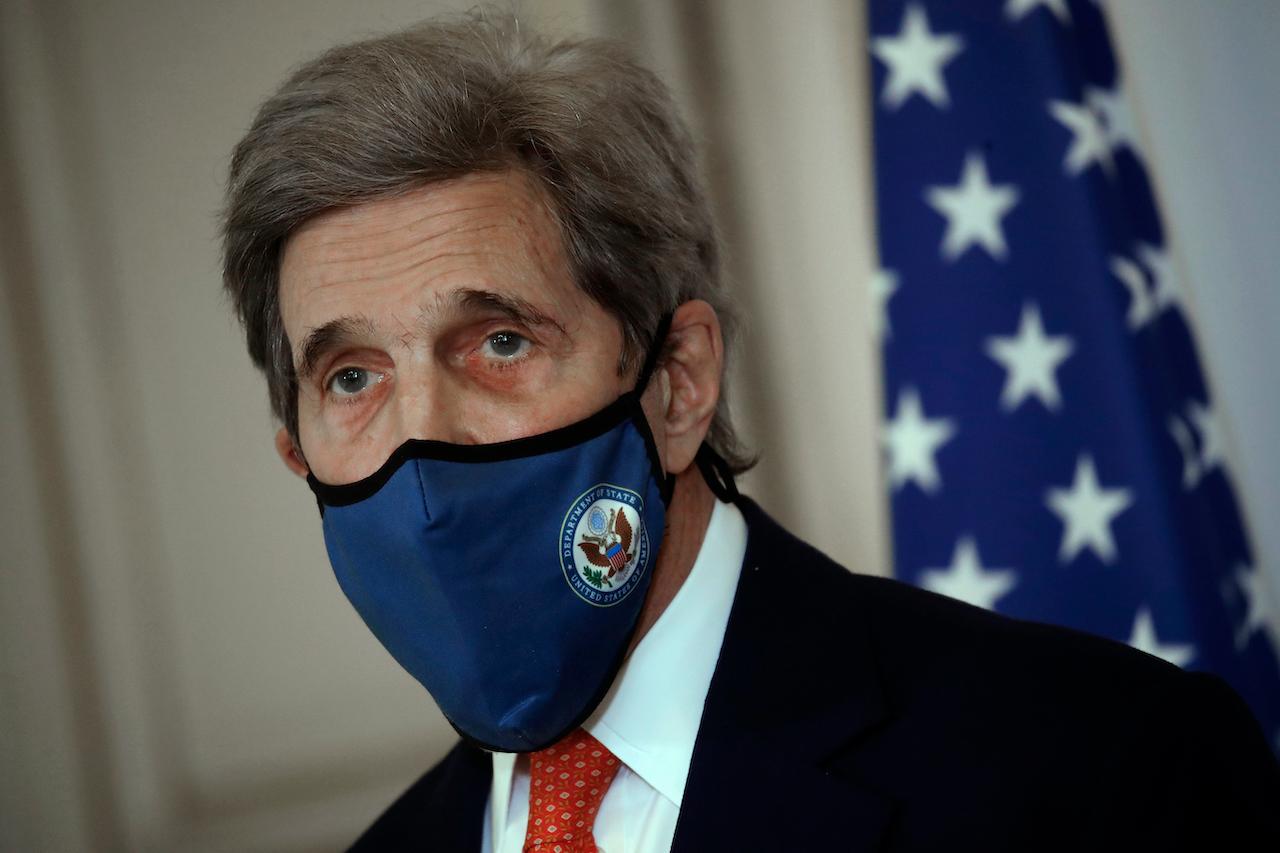 US special envoy for climate John Kerry, who was in Shanghai last week for talks ahead of President Joe Biden's climate summit of world leaders. Photo: AP