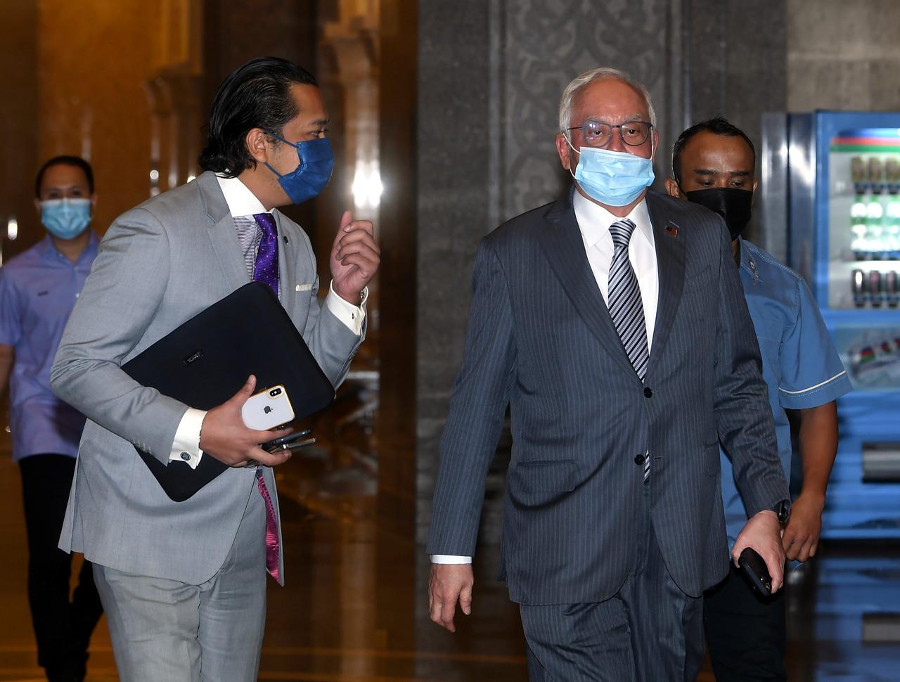 Former prime minister Najib Razak at the Court of Appeal in Putrajaya today. Photo: Bernama