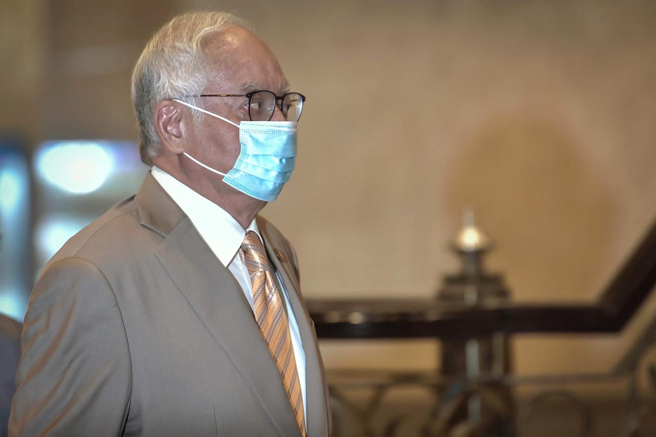 Former prime minister Najib Razak at the Court of Appeal in Putrajaya today. Photo: Bernama