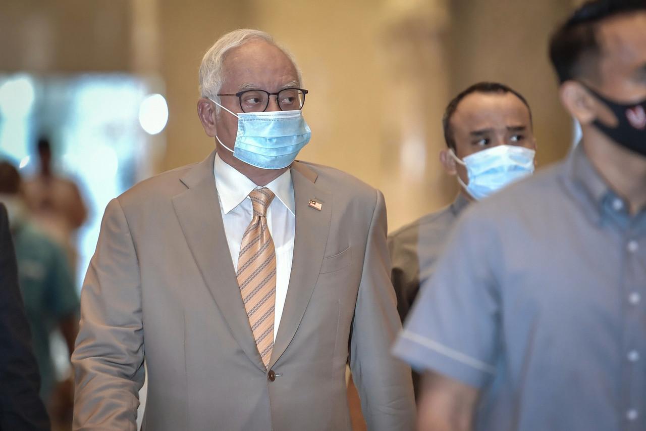Former prime minister Najib Razak at the Court of Appeal in Putrajaya today. Photo: Bernama