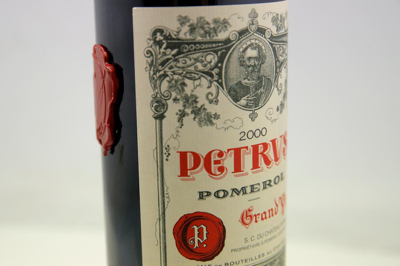 A bottle of Petrus red wine that spent a year orbiting the world in the International Space Station is pictured in Paris, May 3. Photo: AP