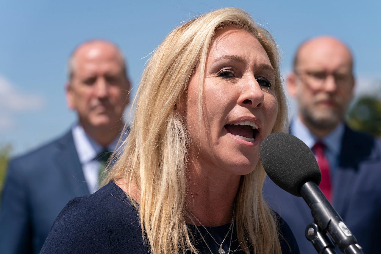 Marjorie Taylor Greene is a controversial congressman who has spread conspiracy theories. Photo: AP