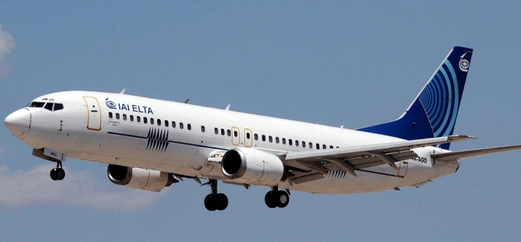 Pesawat Boeing 737-400 dimiliki Israel Aerospace Industries-Elta, ia mendarat di  Singapura pada Isnin lalu.