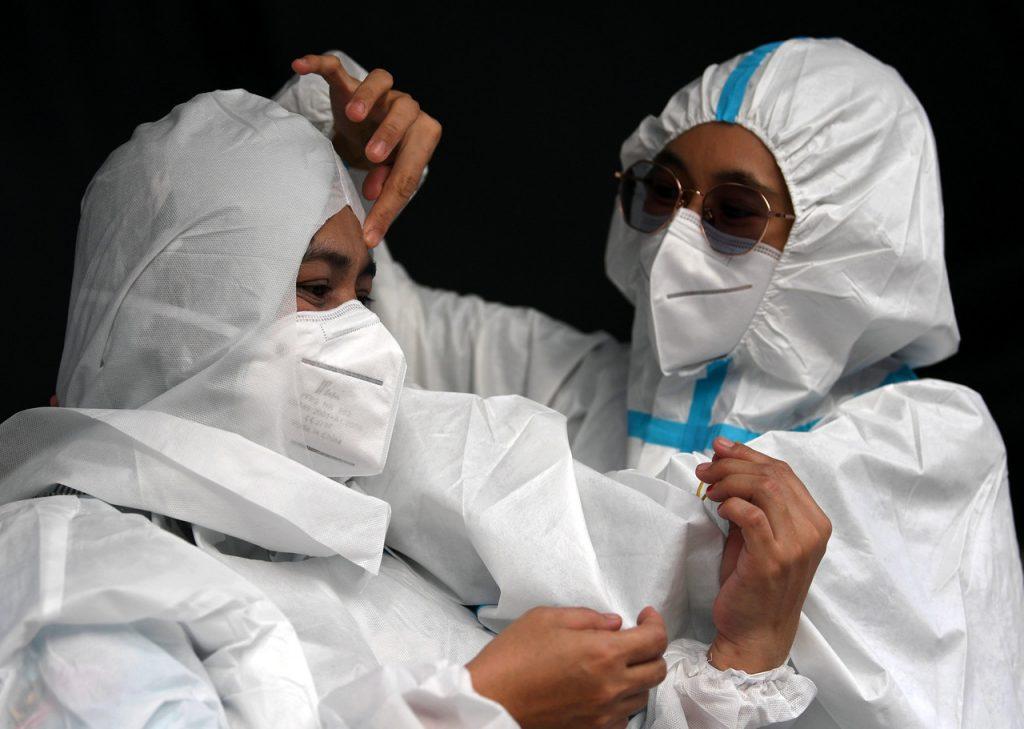 Waste such as disposable plastics, rubber gloves and insulation gowns used by frontliners at health facilities has increased tremendously since the start of the pandemic. Photo: Bernama