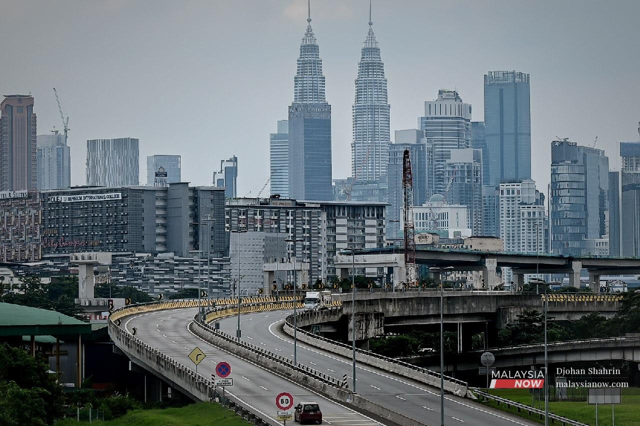 The Maju Expressway heading to Kuala Lumpur stands largely deserted on June 1, the first day of the full lockdown enforced across the country until June 14. While the air quality index may have improved during lockdown periods due to the drop in traffic, this is only at a local level, experts warn.