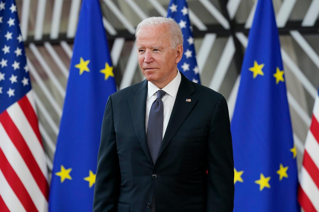 US President Joe Biden arrives for the US-European Union Summit at the European Council in Brussels, June 15. Photo: AP