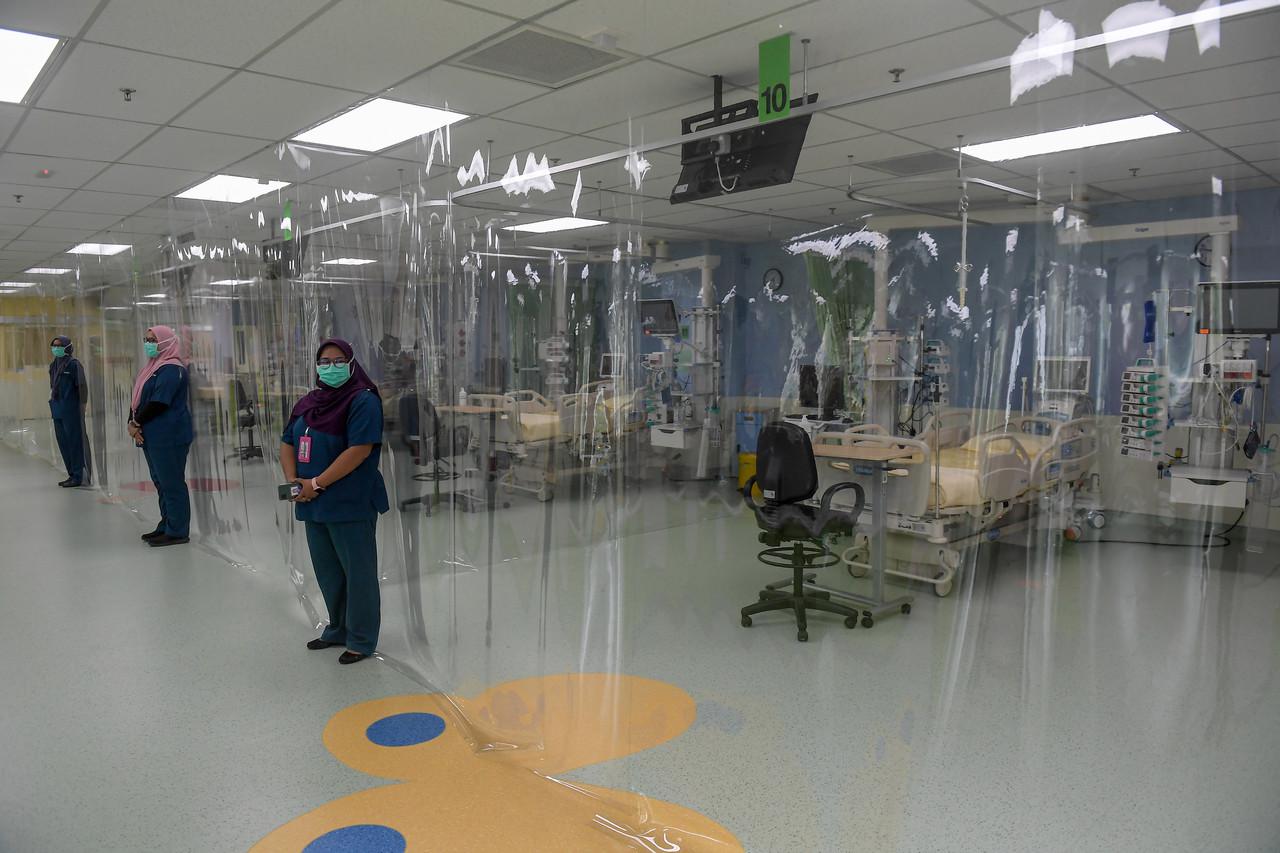 Beds for Covid-19 patients at the ICU of the Universiti Kebangsaan Malaysia Specialist Children’s Hospital in Cheras. Photo: Bernama