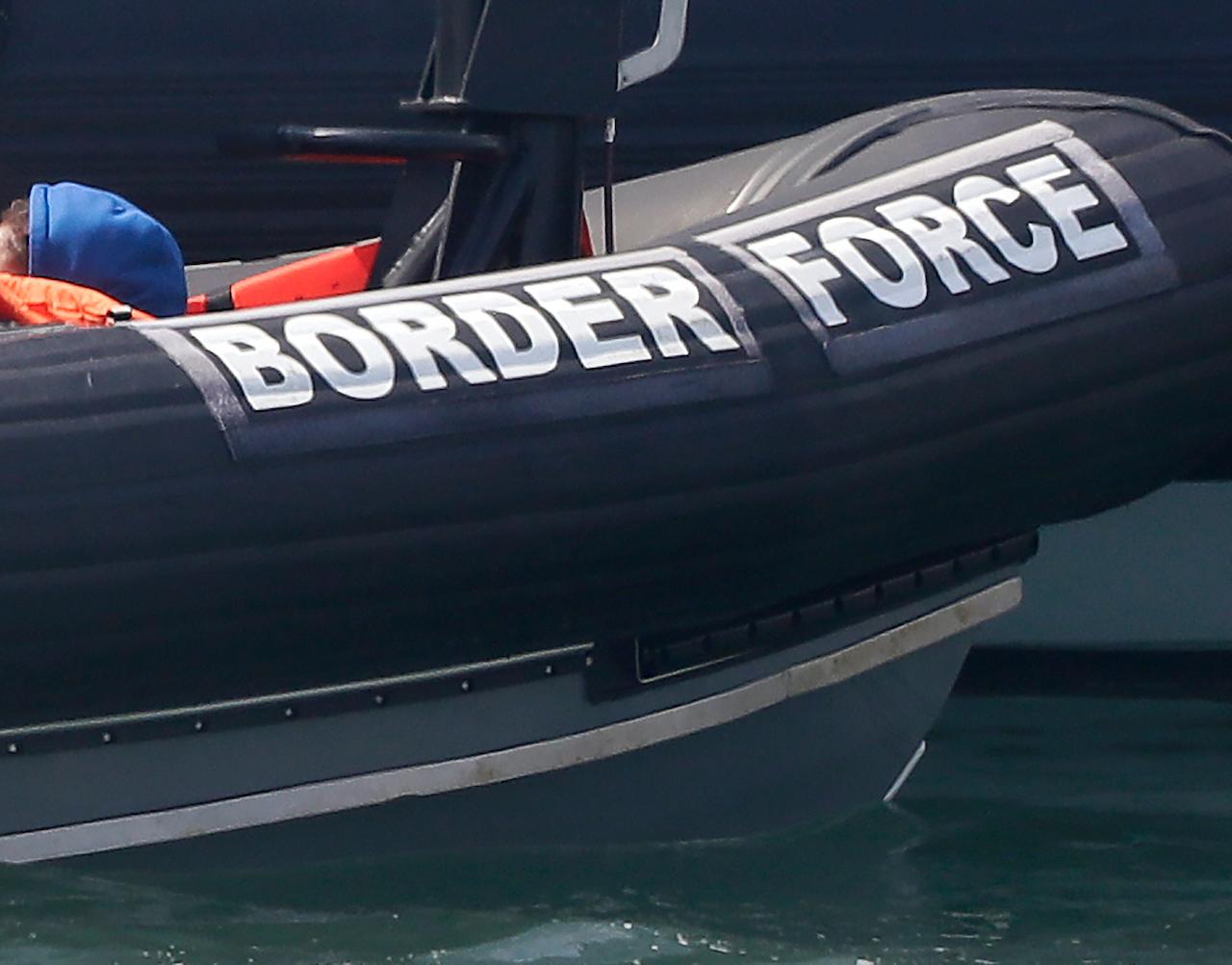 A Border Force vessel at the port city of Dover, England, in this Aug 8, 2020 file photo. Photo: AP