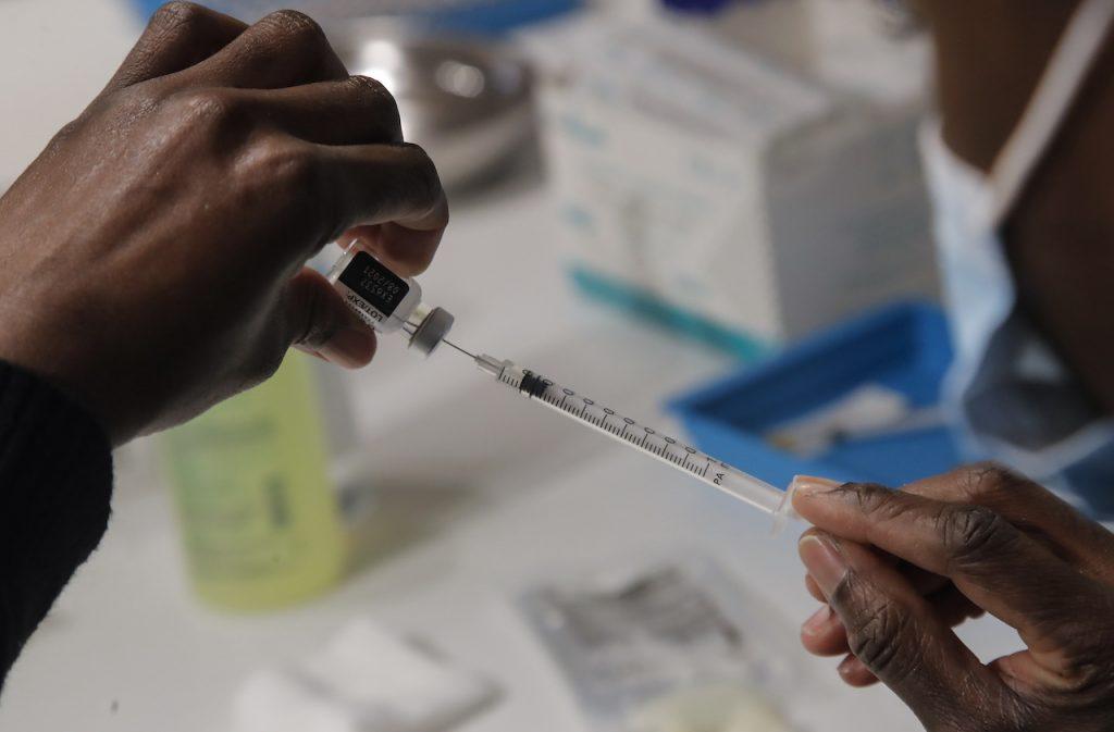 According to Our World in Data, the EU has now given 55.5% of people a first dose of Covid-19 vaccine, compared with 55.4% across the Atlantic. Photo: AP