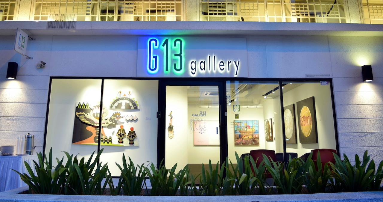 The front entrance of Gallery G13, which like other services categorised as non-essential has been closed under the ongoing lockdown.