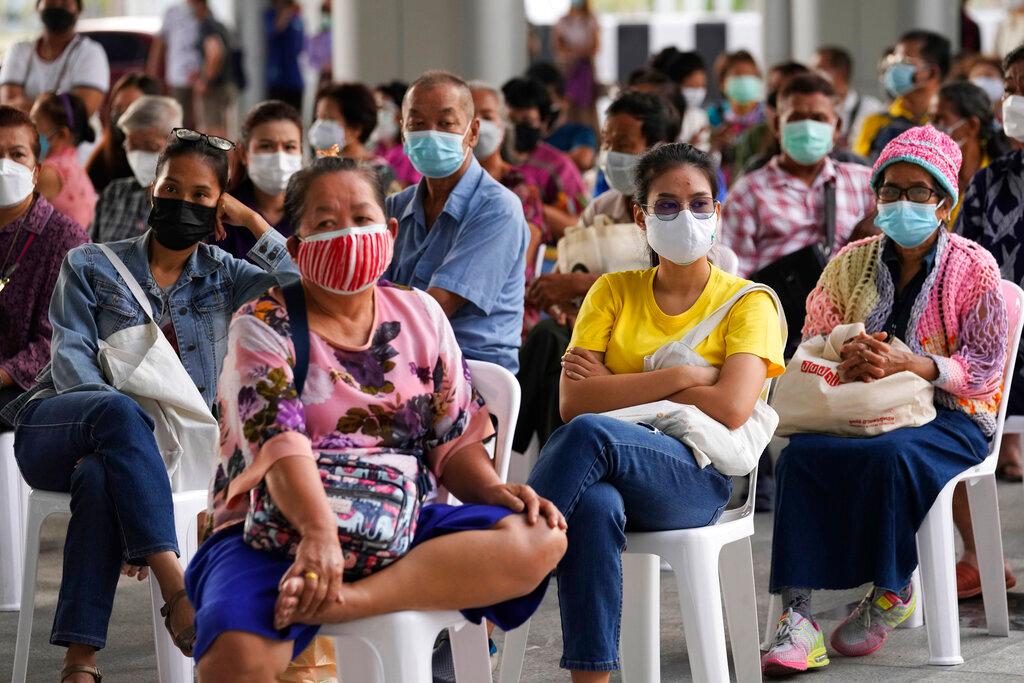 Residents wait to receives shots of the AstraZeneca Covid-19 vaccine at the Central Vaccination Center in Bangkok, Thailand, July 15. Photo: AP