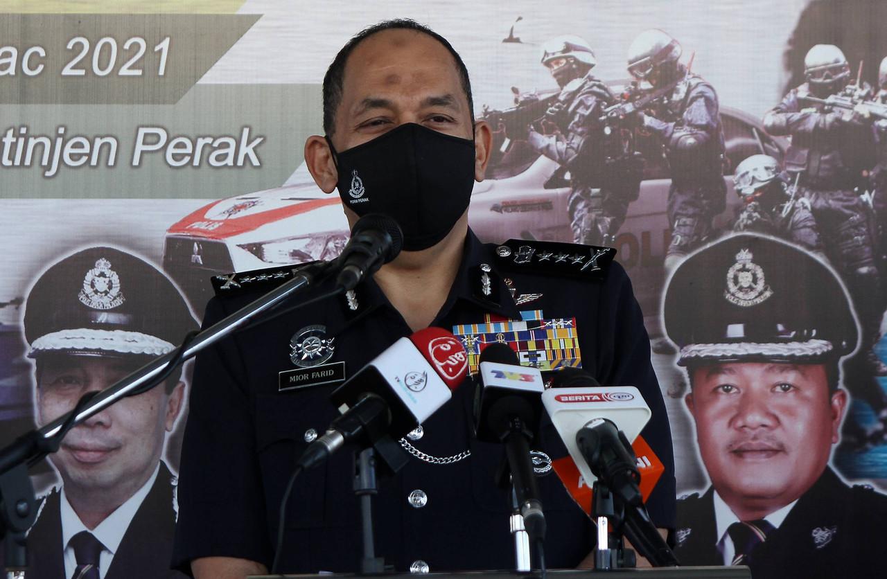 Perak police chief Mior Faridalathrash Wahid. Photo: Bernama