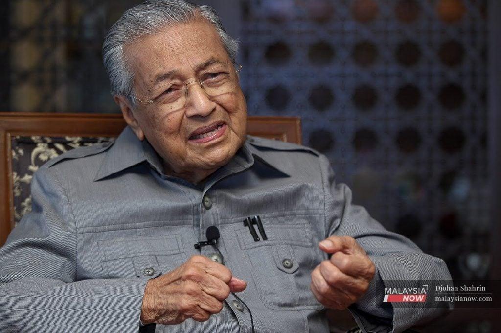 Former prime minister Dr Mahathir Mohamad.