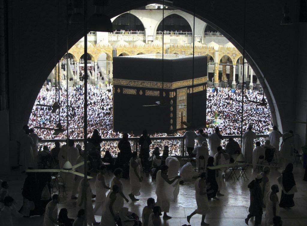 Muslim worshippers circle the kaaba, the cubic building at the Grand Mosque, in the city Mecca, Saudi Arabia, in this file picture. Photo: AP
