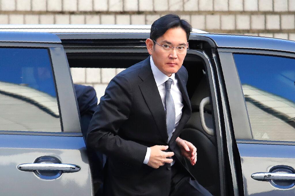 In this Nov 22, 2019, file photo, Samsung Electronics vice chairman Lee Jae Yong gets out of a car at the Seoul High Court in Seoul, South Korea. Photo: AP