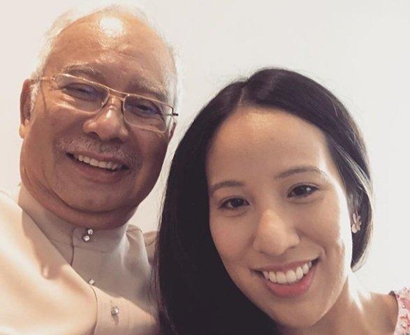 Nooryana Najwa bersama bapanya, bekas perdana menteri Najib Razak. Gambar: Instagram