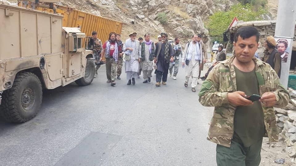 Anti-Taliban commanders walk on a road in Panjshir Valley, Afghanistan in this Aug 23 file photo. Photo: Reuters