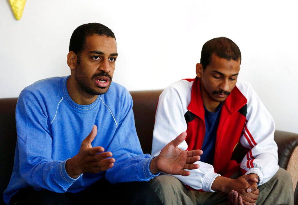 Alexanda Amon Kotey (left) and El Shafee Elsheikh, who were allegedly among four British jihadis who made up a brutal Islamic State cell dubbed 'The Beatles'. Kotey, a British national admitted on Sept 2 that he played a leadership role in an IS scheme to torture, hold for ransom and eventually behead American hostages. Photo: AP