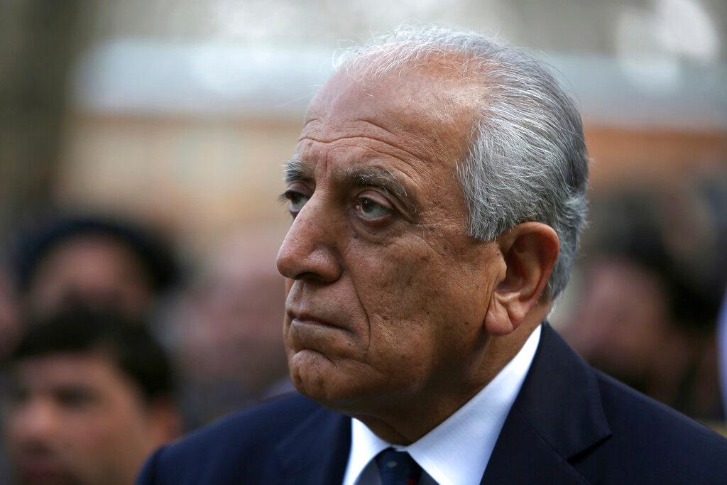 In this March 9, 2020 file photo, Washington's peace envoy Zalmay Khalilzad attends the inauguration ceremony for Afghan president Ashraf Ghani at the presidential palace in Kabul, Afghanistan. Photo: AP