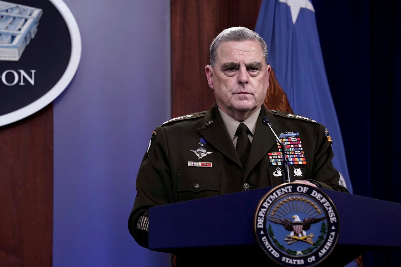 Joint Chiefs of Staff chairman Mark Milley holds a news briefing at Pentagon in Arlington, Virginia, Aug 18. Photo: Reuters